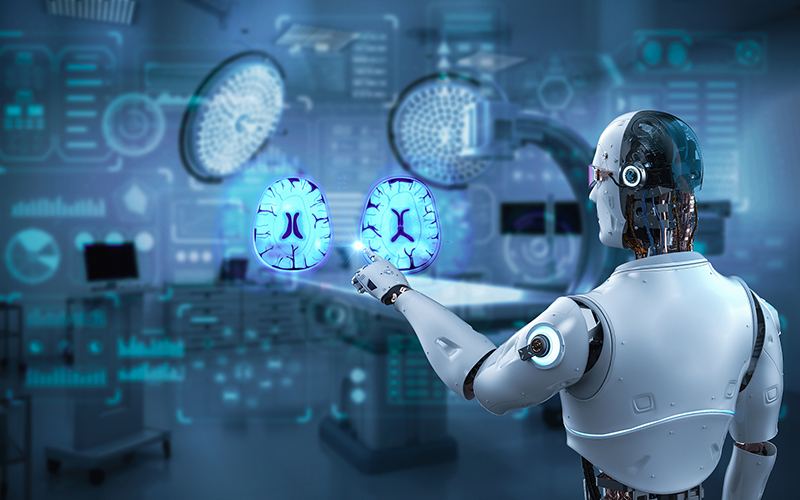 医疗技术概念与机器人分析x射线脑断层扫描